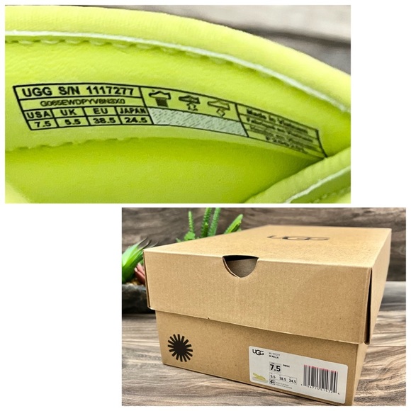 NIB UGG Nella Slingback Platform Sandal 7.5 38.5 Pollen Mesh - Picture 11 of 12